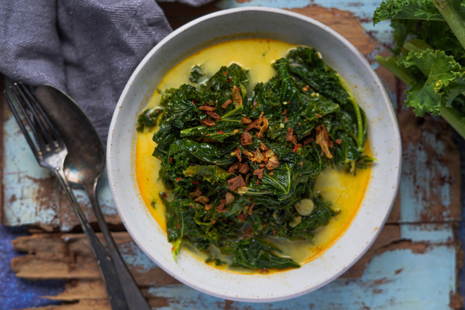 Kale coconut turmeric entre