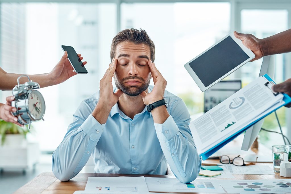 Stressed man 