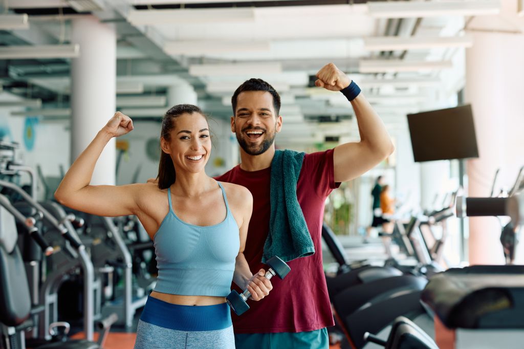 Couple exercising 