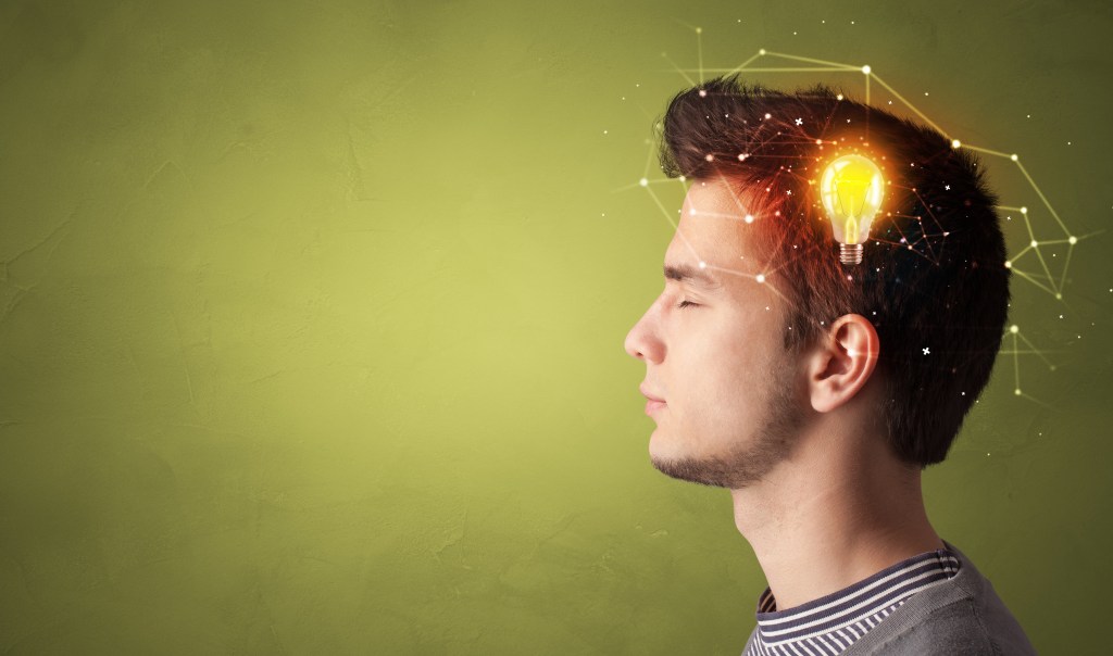 Healthy brain having an idea