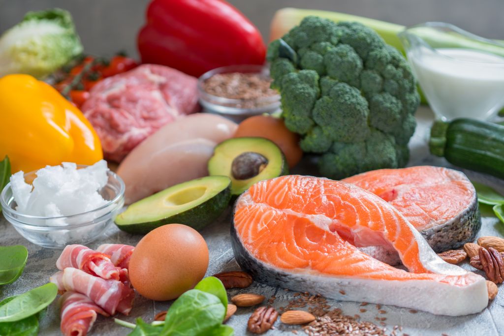 Assortment of Healthy Keto foods