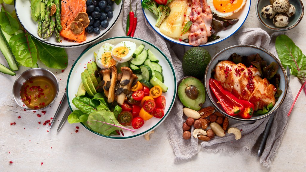 A large, healthy keto meal