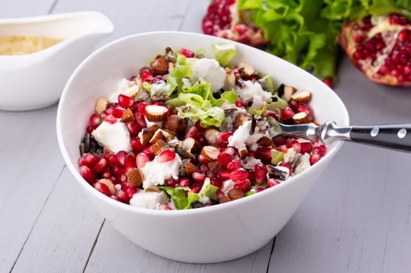Salad with pomegranate and feta