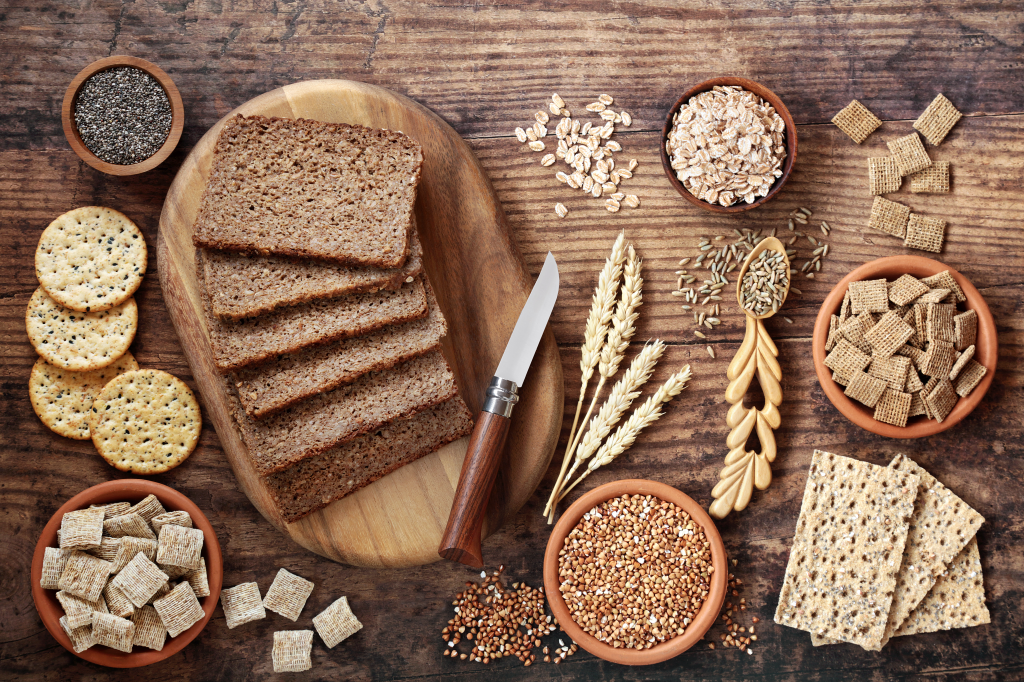 Assortment of high-fiber foods