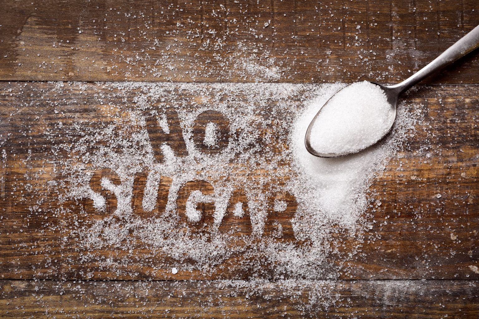 Sugar-free written in sugar