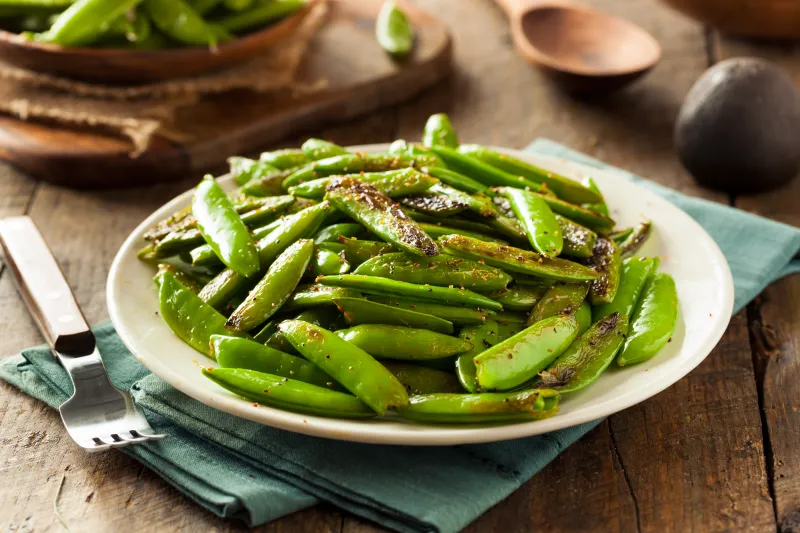 Sauteed sugar snaps
