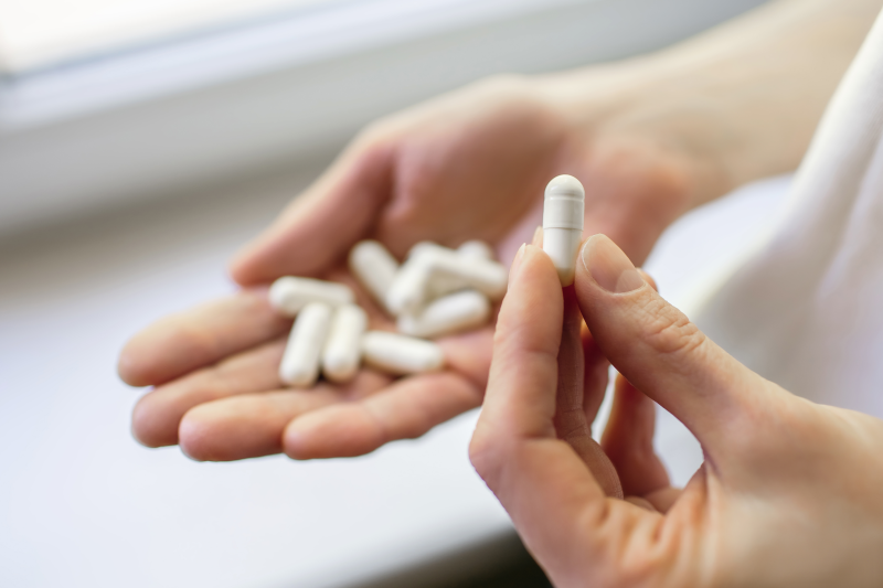 Pills in hand