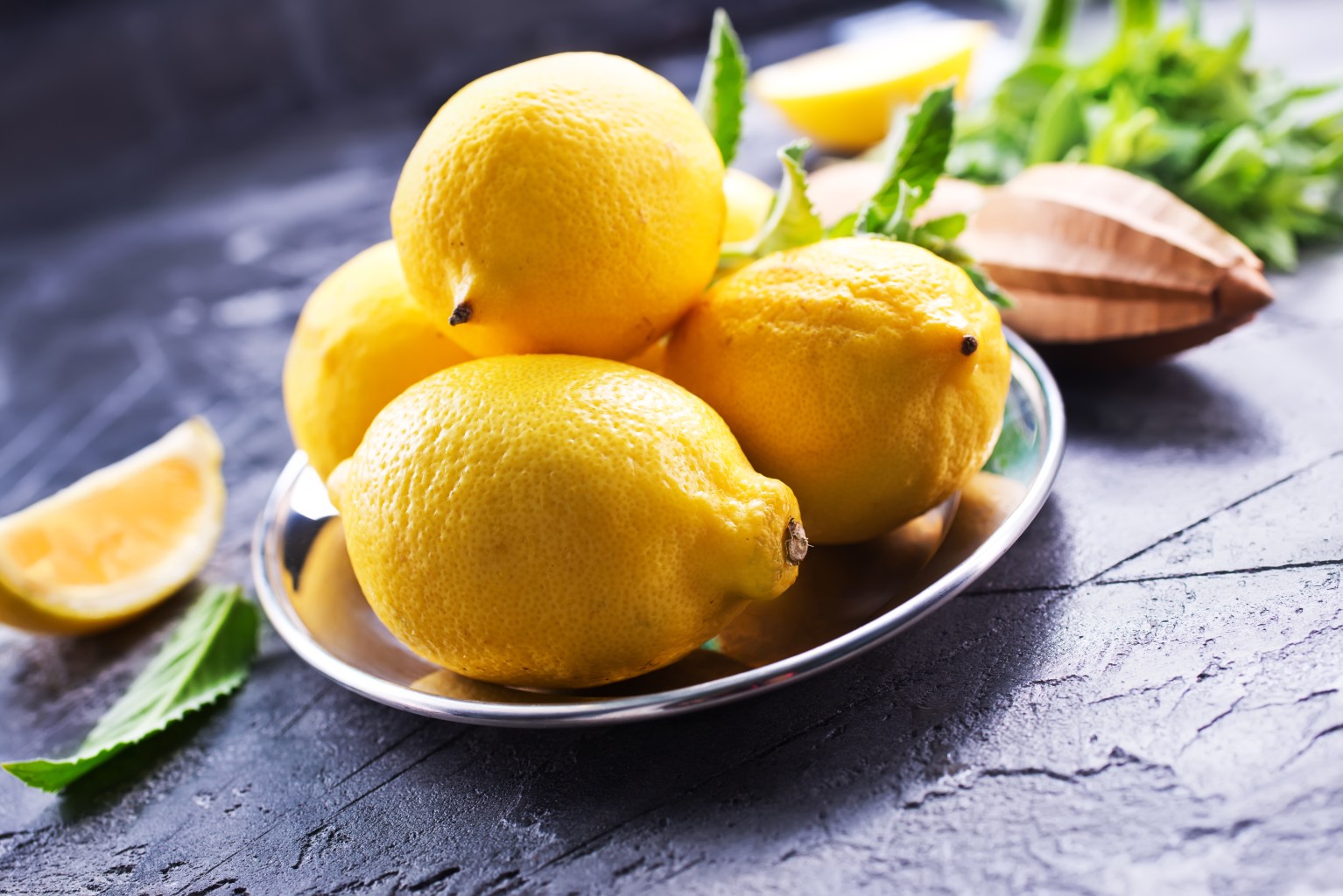 Lemons on a plate