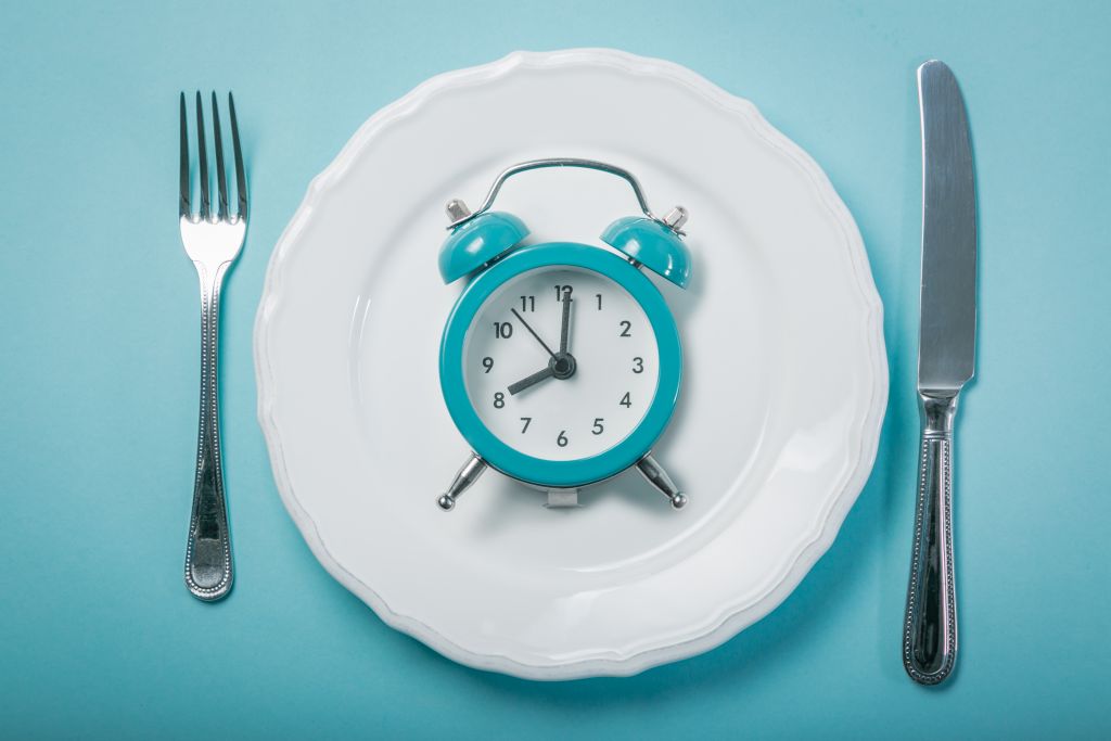 Clock on a plate