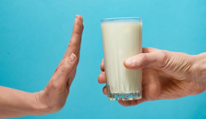 Man declining milk