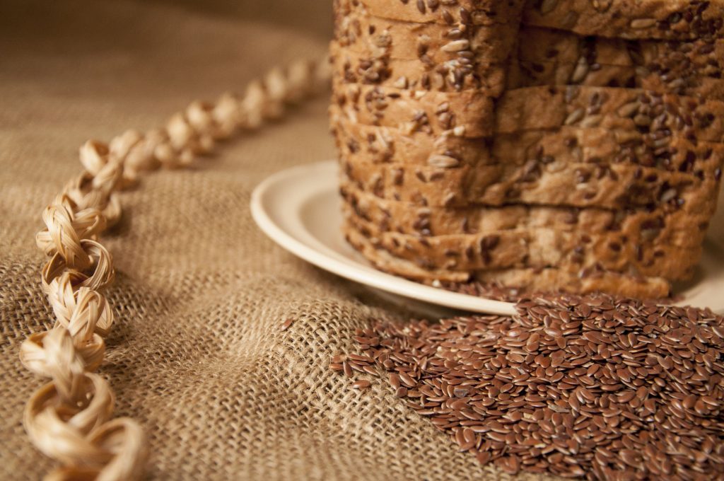 Flaxseed bread loaf