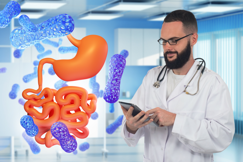 Doctor monitors microbiota