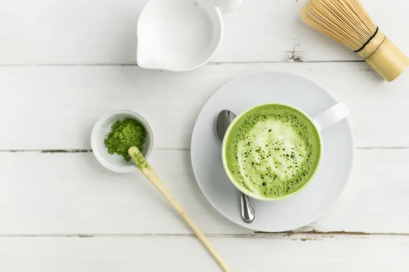 Matcha latte cup