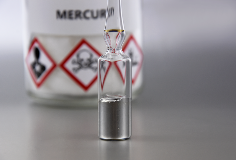 Mercury in a vile