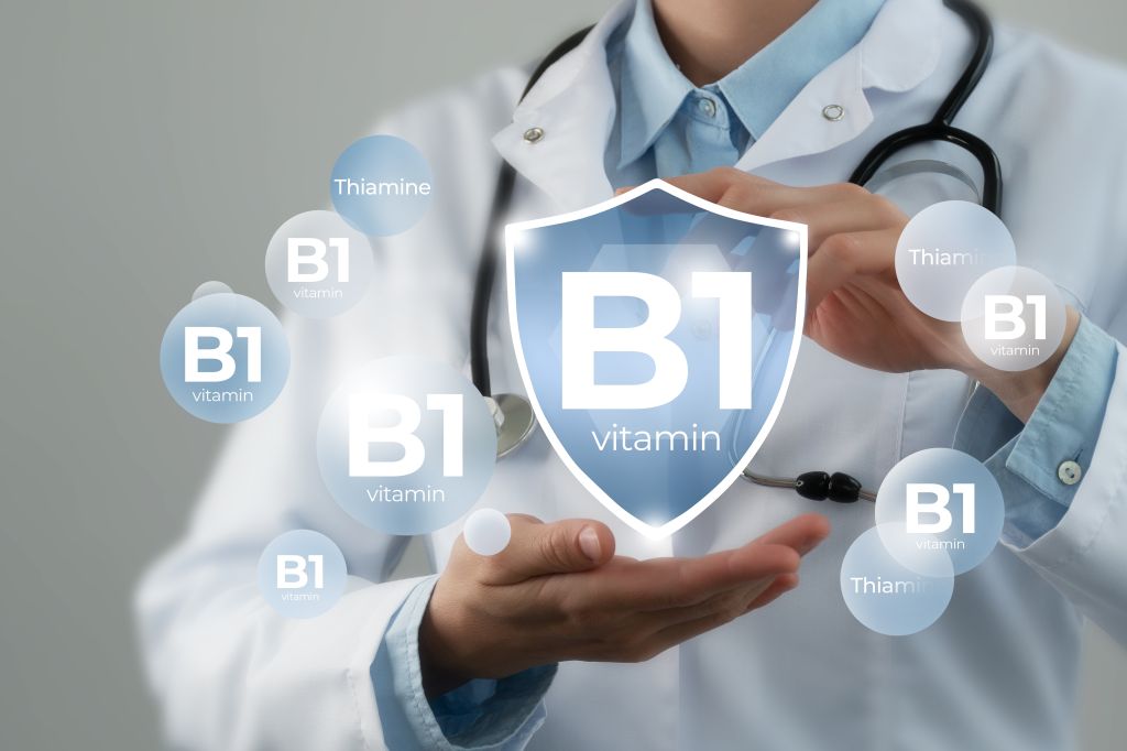 Doctor vitamin B1 concept