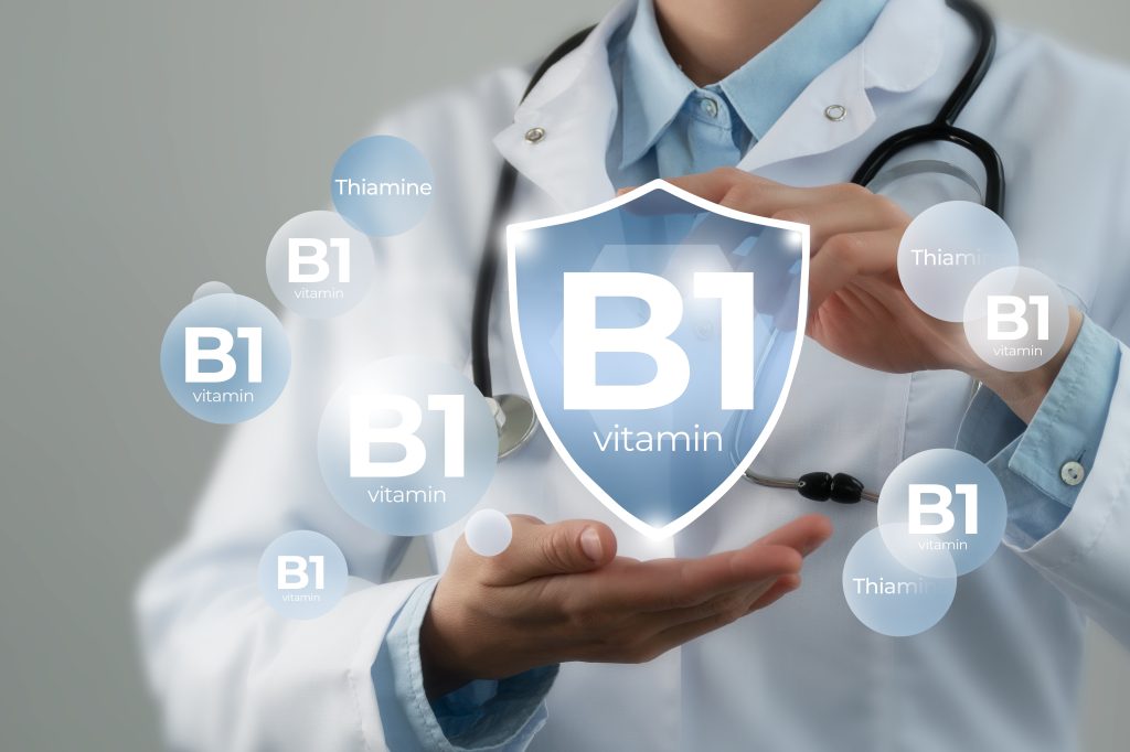 Doctor vitamin B1 concept