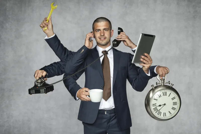 Busy businessman