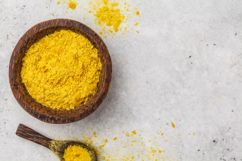 Nutritional yeast in bowl