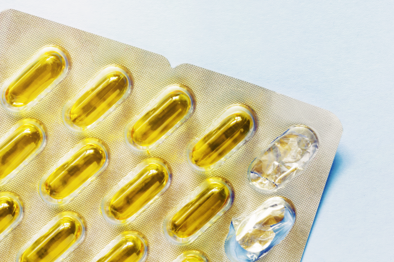 Cod liver oil capsules