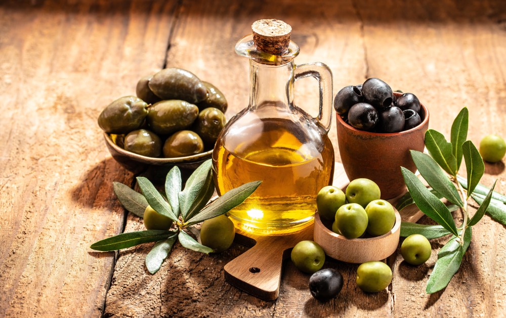 Olive oil and olives