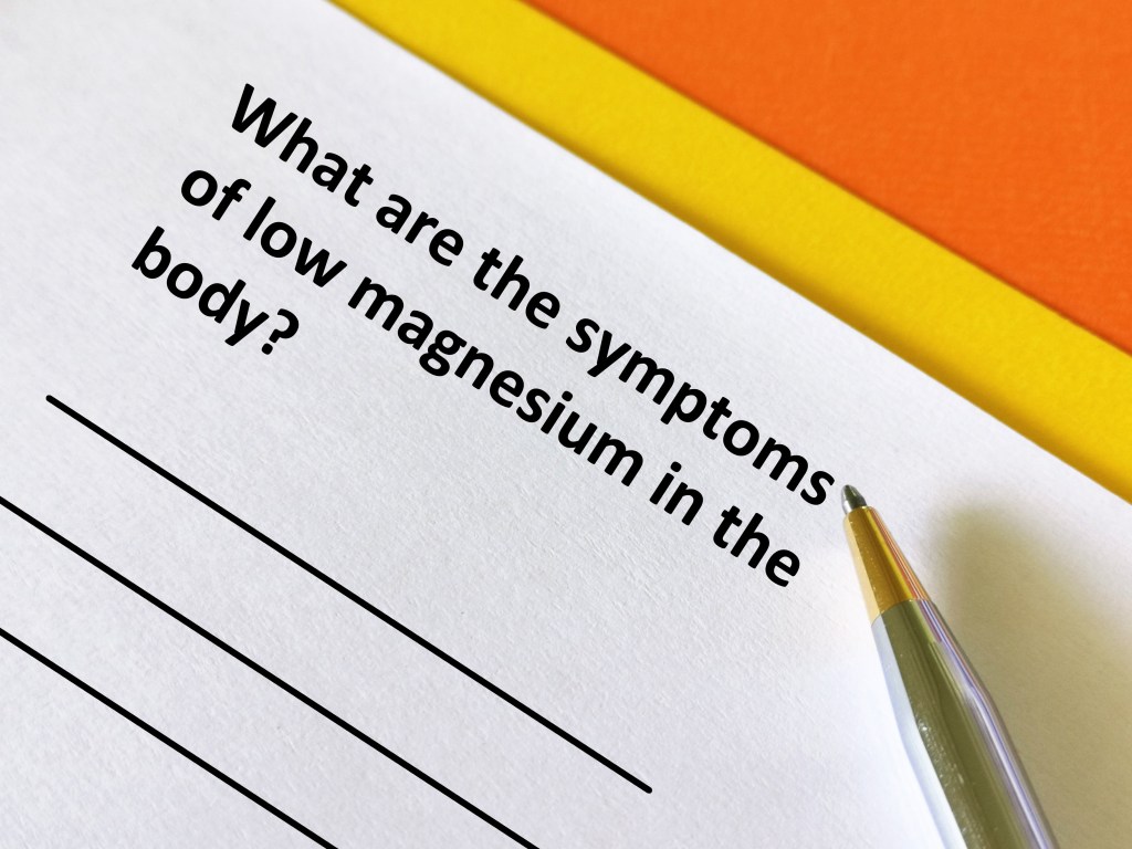 Questionnaire on low magnesium levels