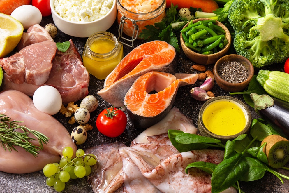 Selection of protein-rich foods