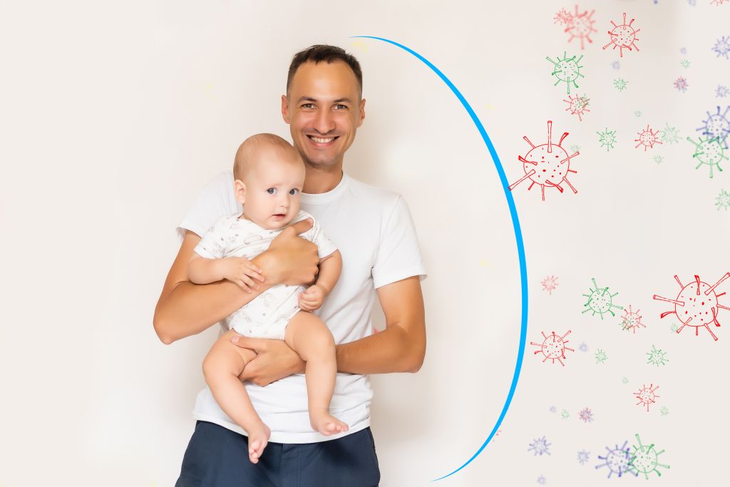 Family with healthy immune systems
