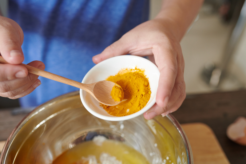 Turmeric powder in a bowl