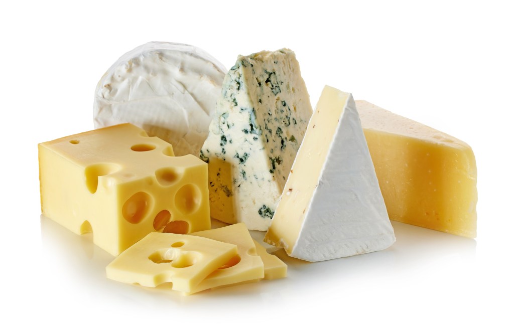 Variety of cheeses