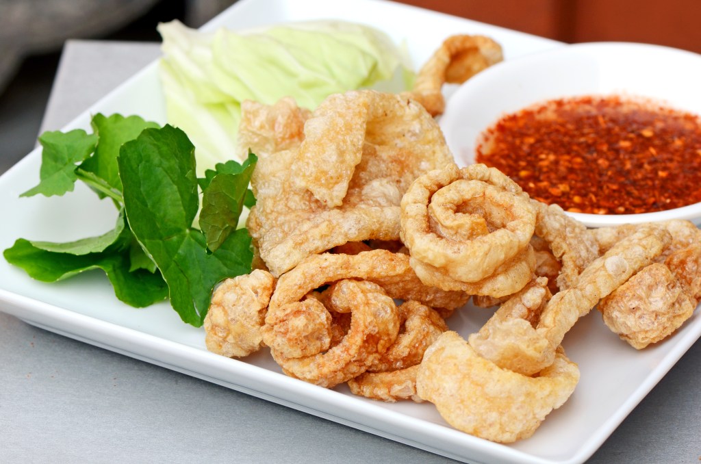 deep-fried pig skin snack