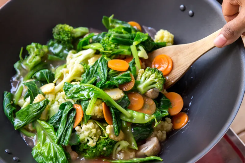 Stir-fried greens