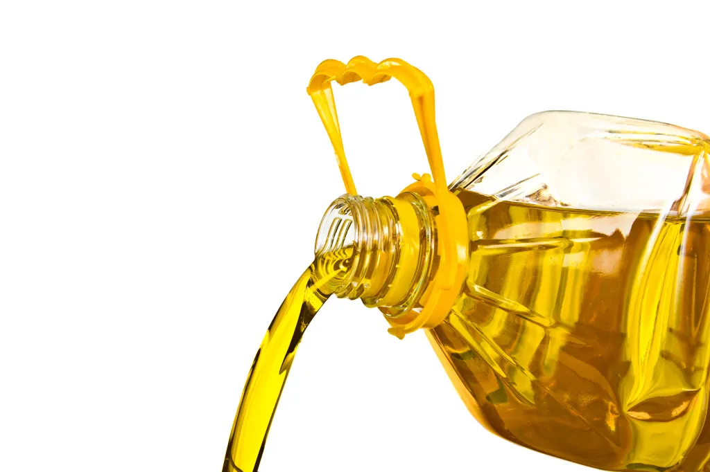 Pouring cooking oil