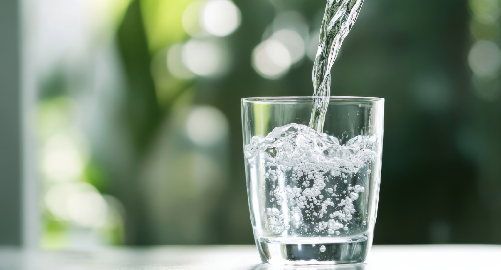 Water in a glass