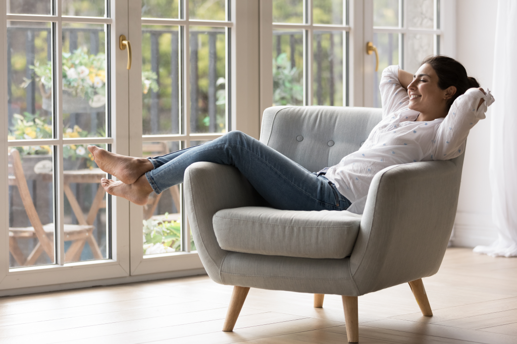 Relaxed woman