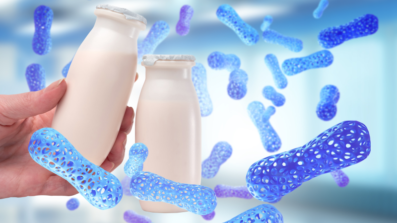 Probiotic yogurt in a bottle