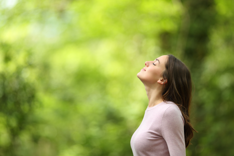Woman enjoying the fresh air