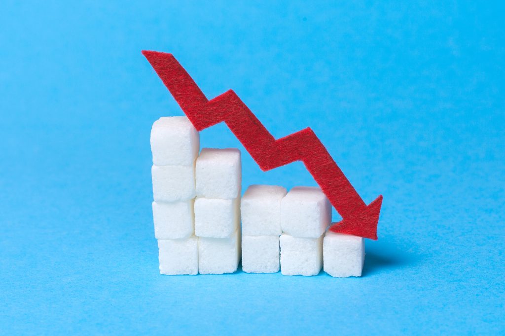 Reducing blood sugar concept