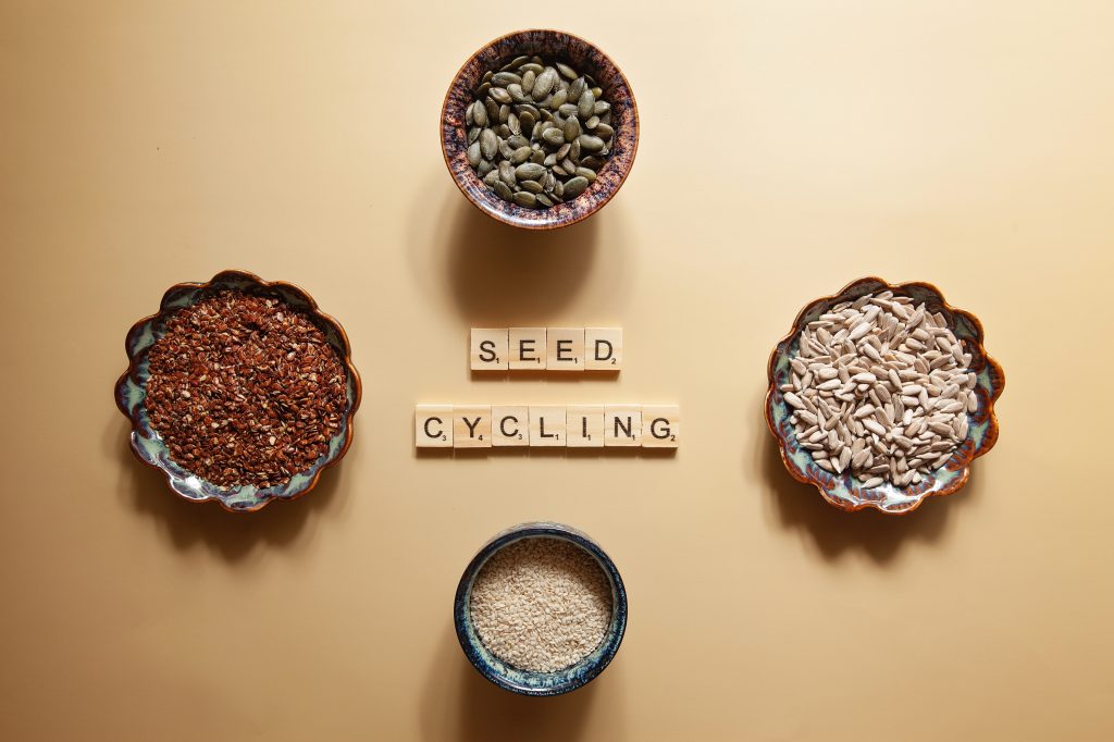 Seed cycling flax, pumpkin, sunflower