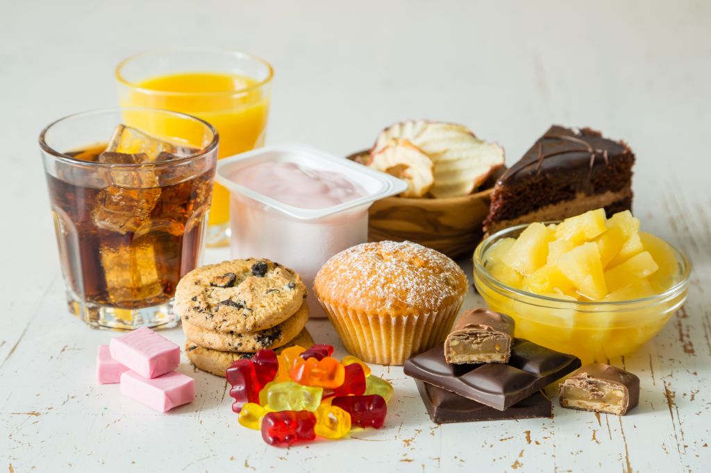 High sugar junk foods