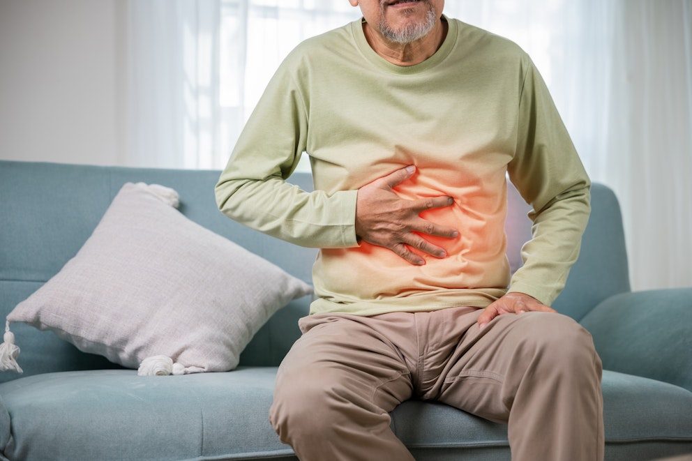 Man with digestive issues