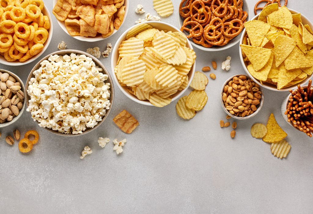 Salty junk food snacks