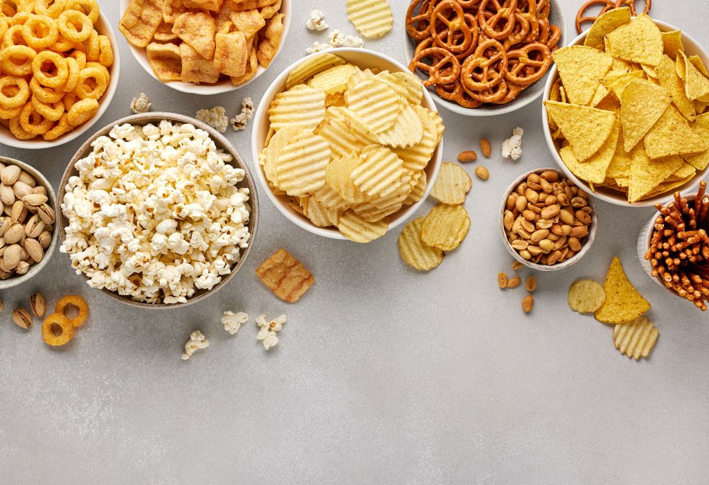 Salty junk food snacks