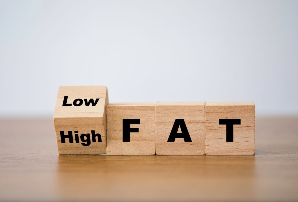 Low-fat diet concept