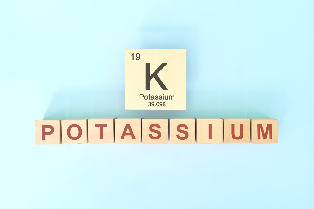 Potassium chemical element symbol&nbsp;