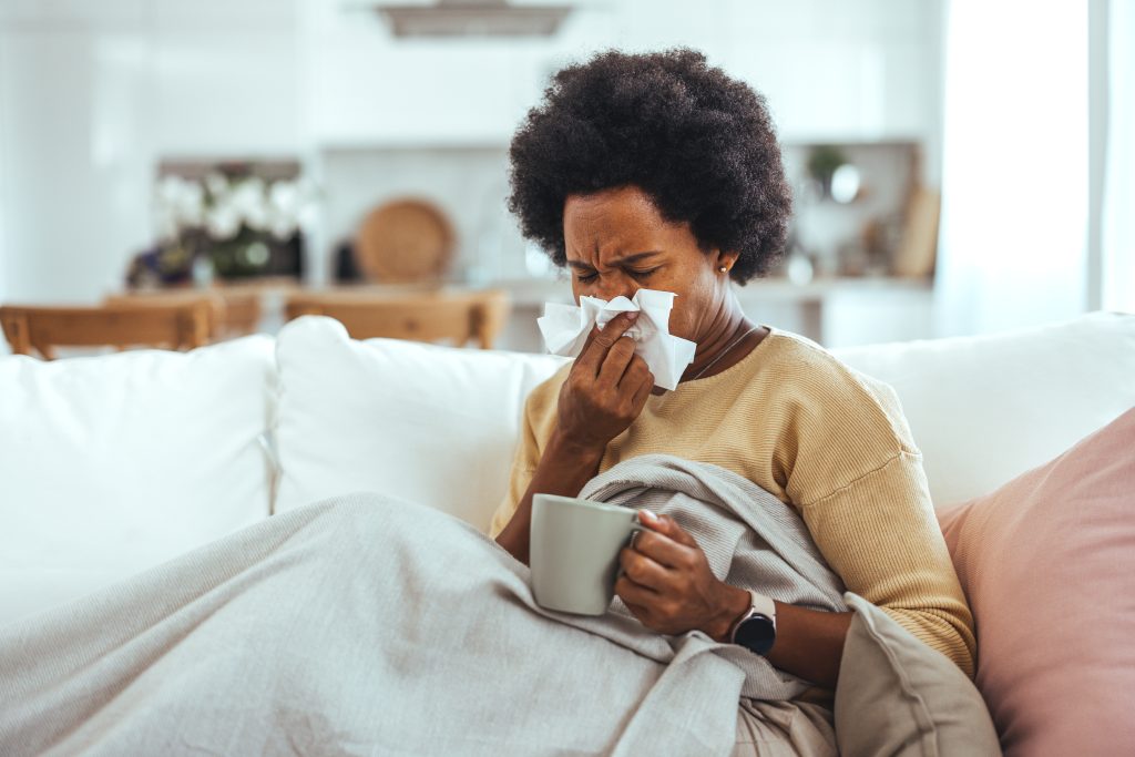 Woman sick