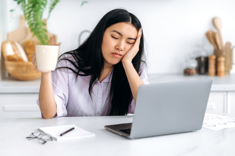 Woman with fatigue