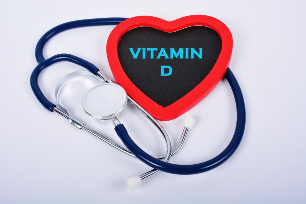 Stethoscope heart with vitamin D