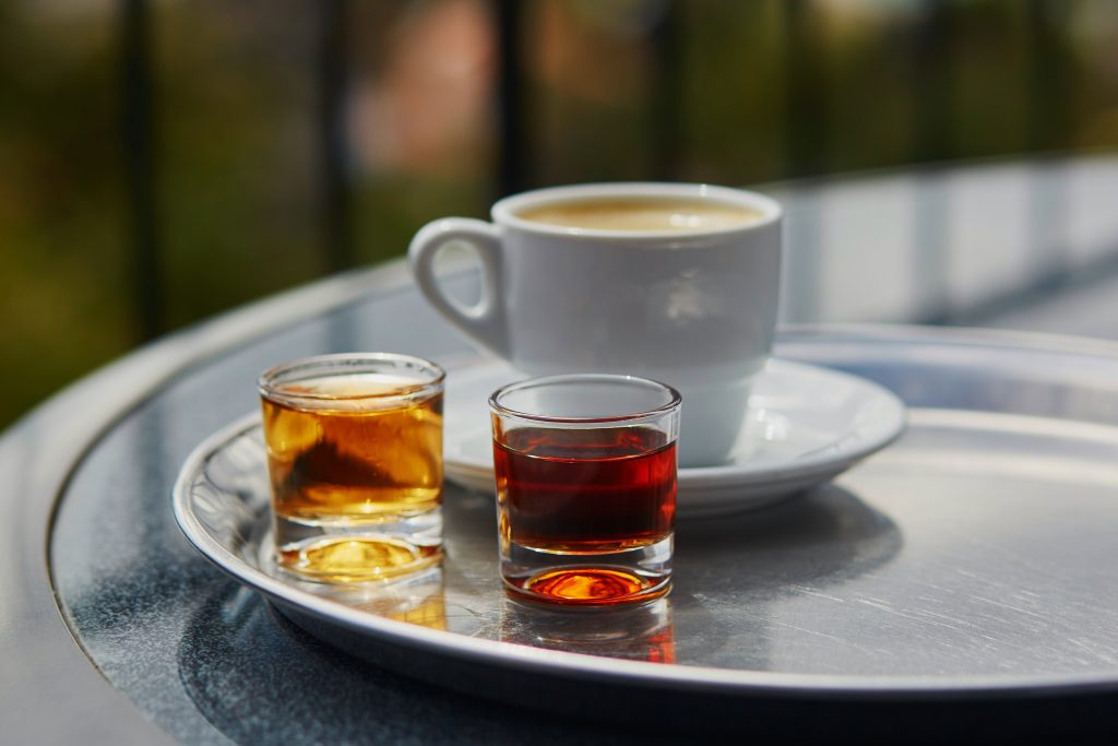 Coffee and alcohol