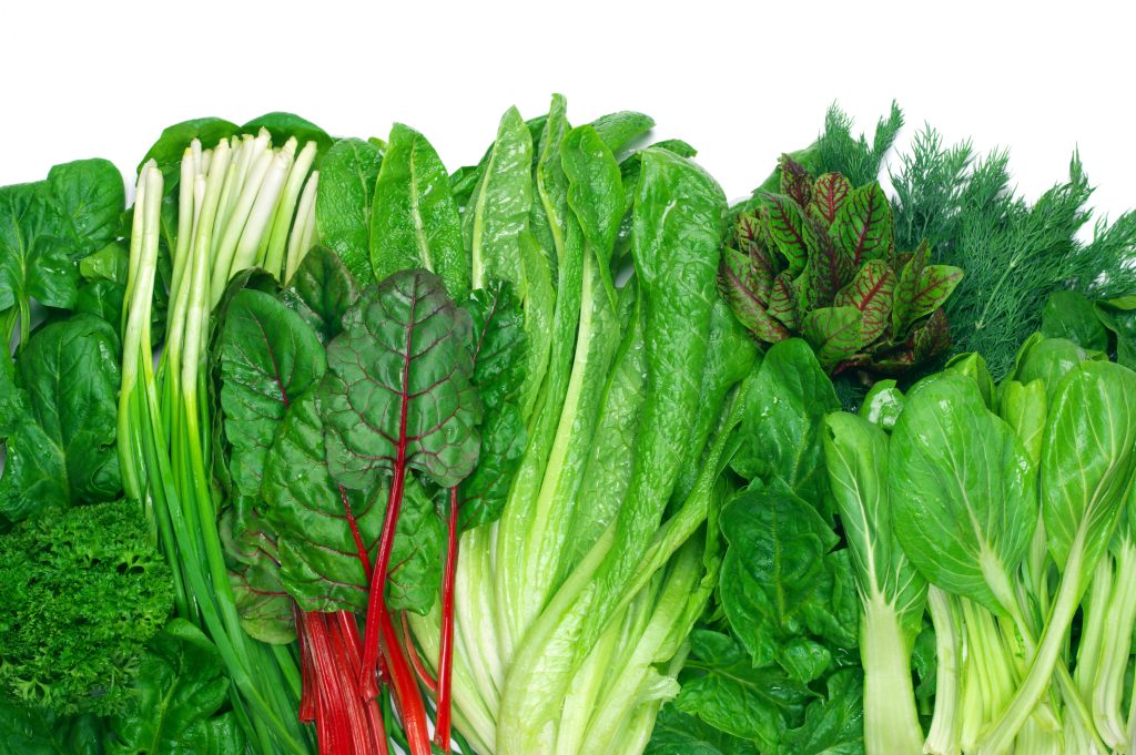 Green leafy vegetables 