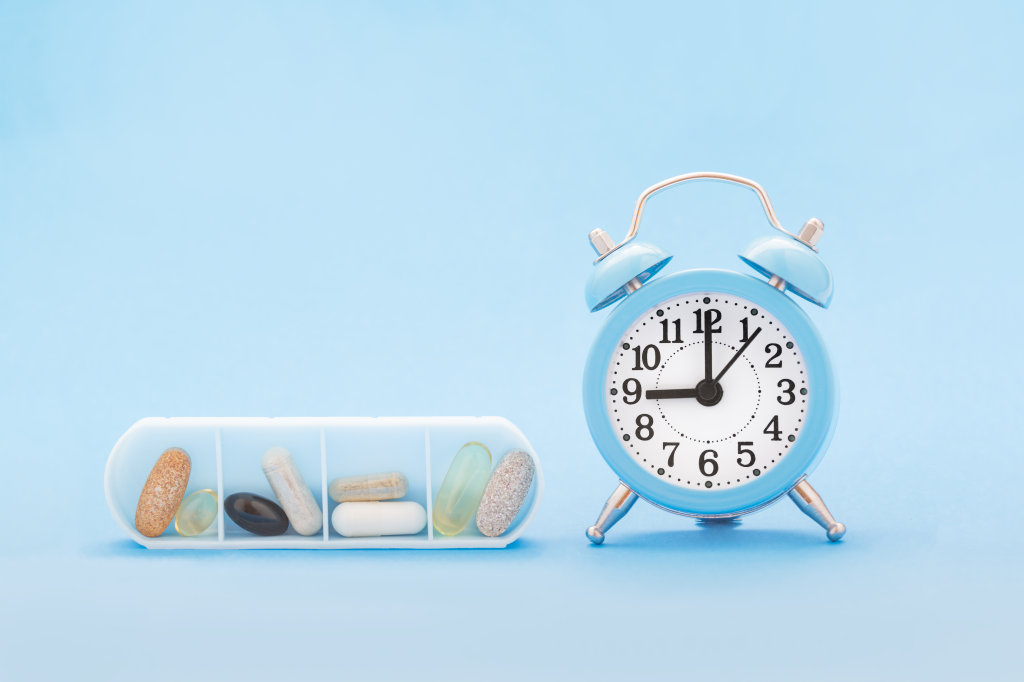 Clock and pills